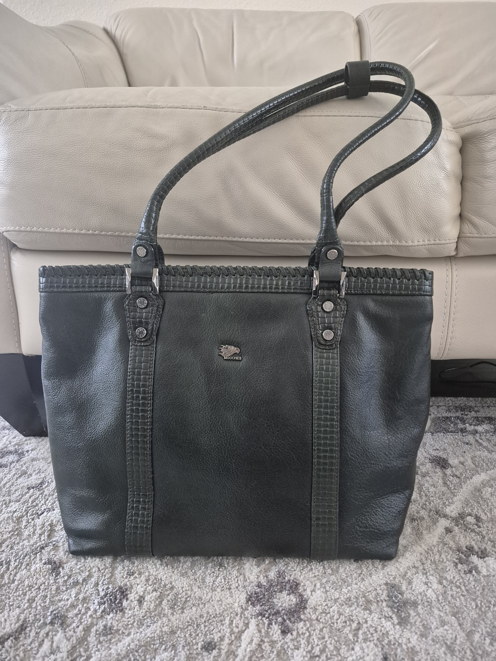 Moochies Leather Purse – New – Dark Emerald Green Color